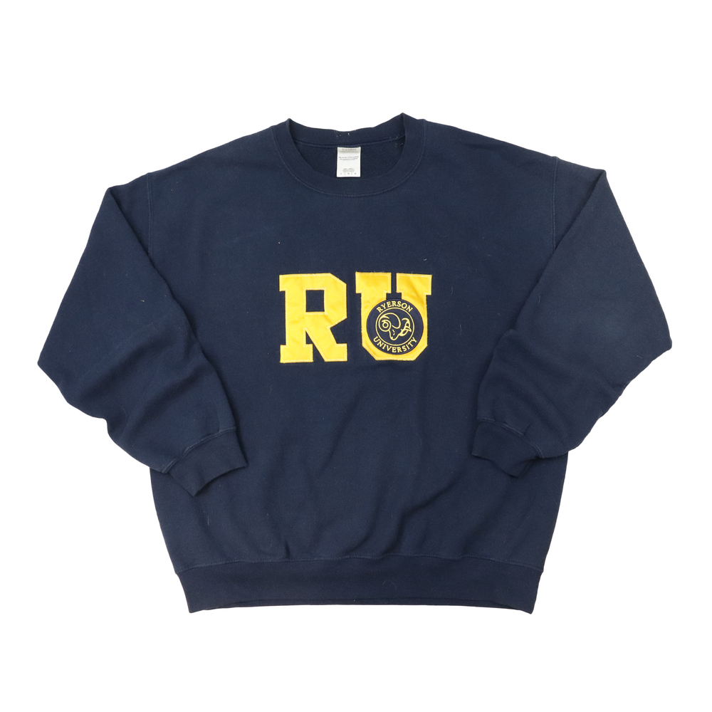 Vintage Gildan Ryerson University Navy Crewneck Size L